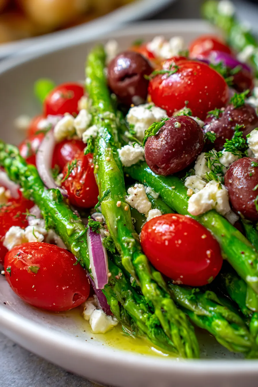 Greek Asparagus Salad-ingredients-fresh