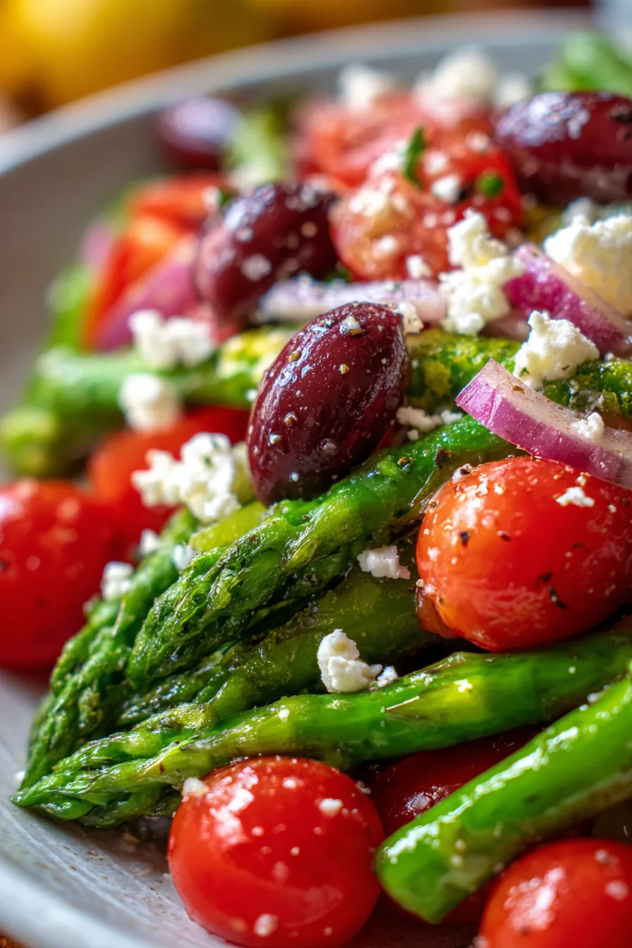 Greek Asparagus Salad-texture-fork