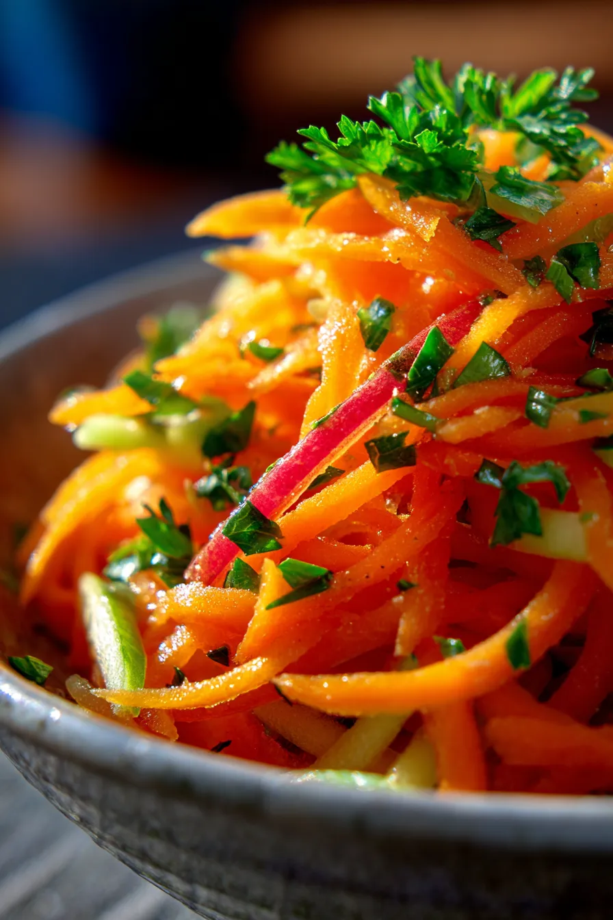 Healthy Shredded Salad Closeup