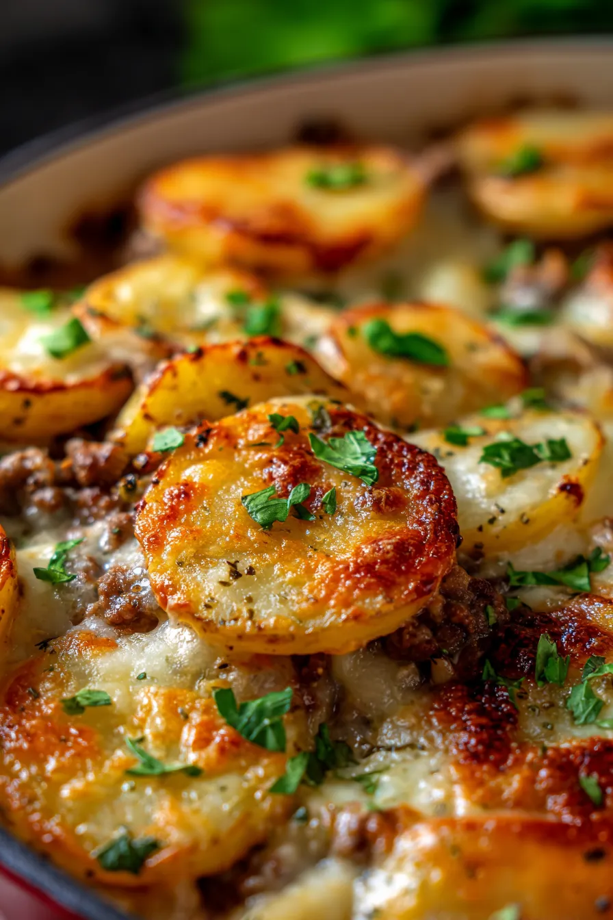 Hobo Casserole with Ground Beef (Easy Meal Prep)-sliced-potatoes