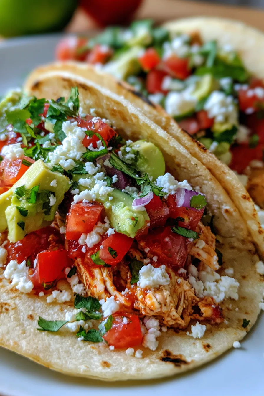homemade street tacos plate view