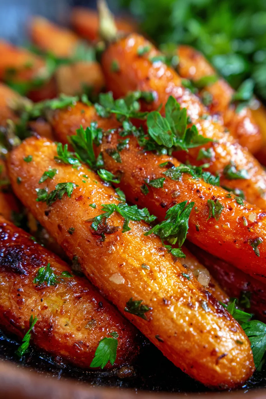 Honey Garlic Carrots-texture-vibrant