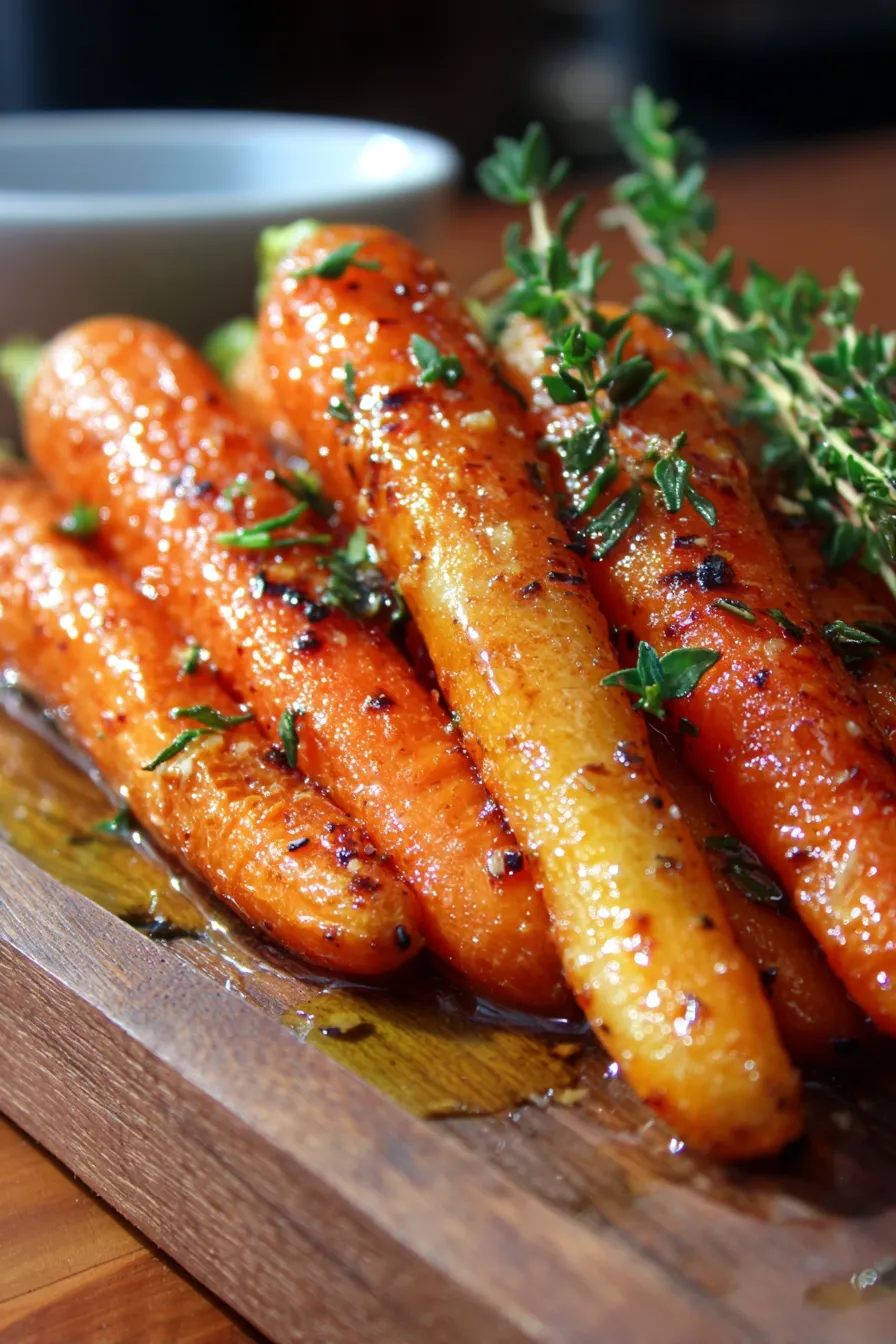 Honey Roasted Carrots-overhead-ingredients