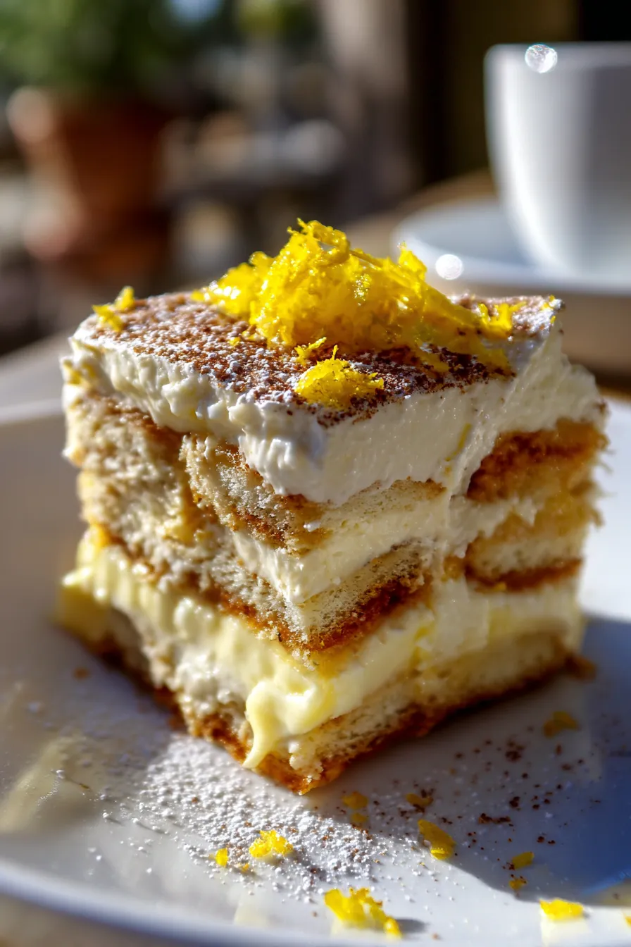 Italian tiramisu with lemon
