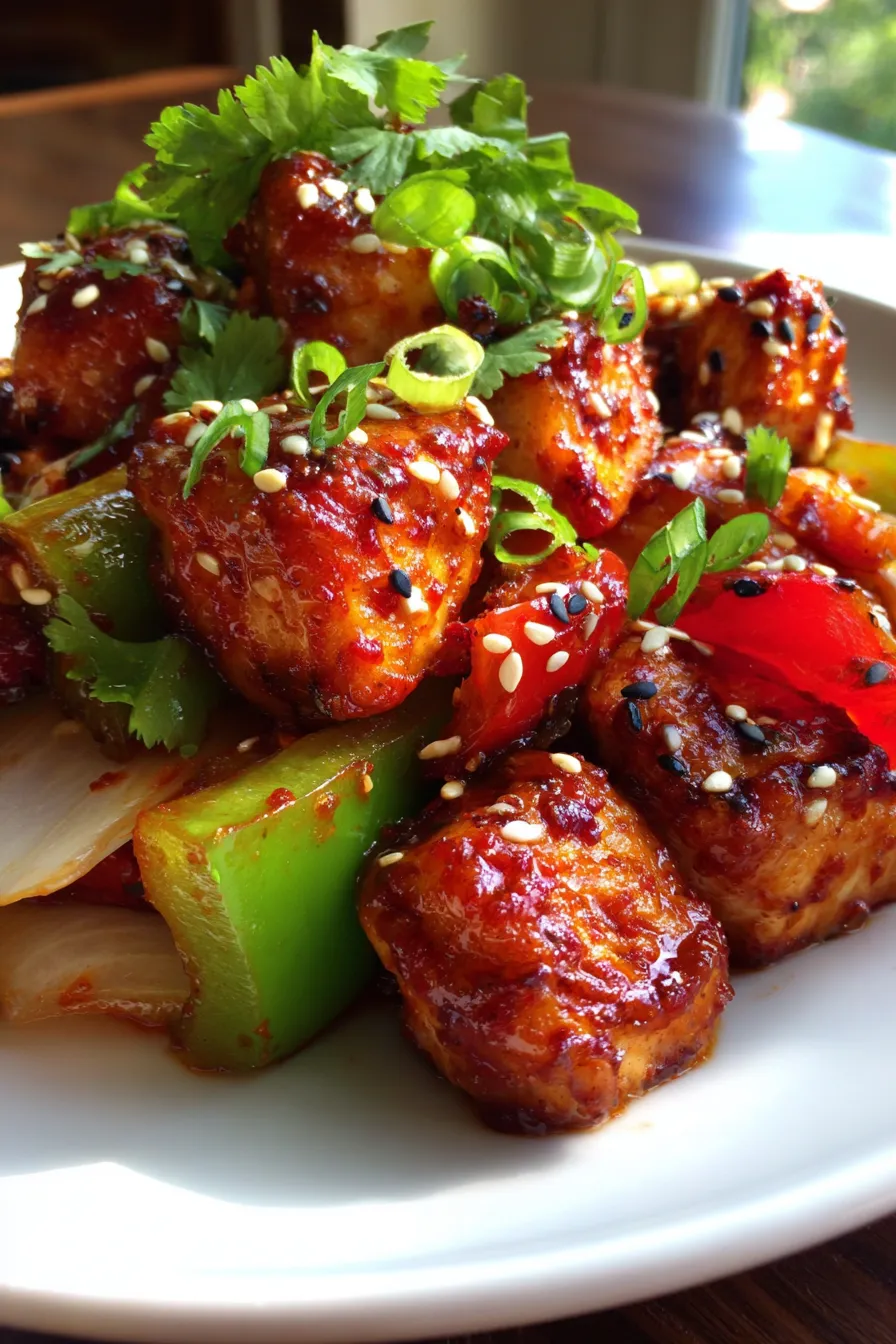 Korean Spicy Chicken Stir Fry-ingredients-overhead-fresh