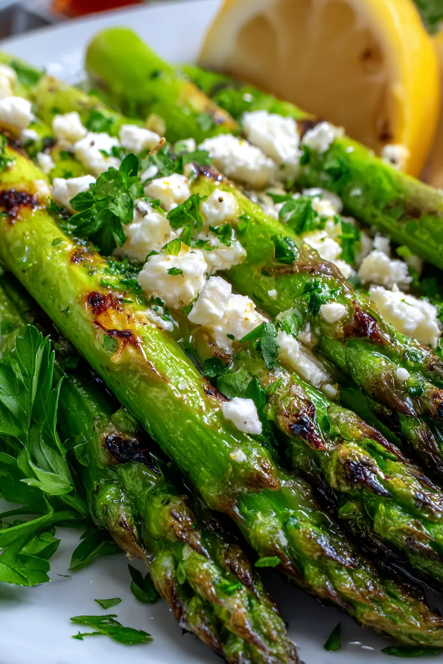 Zesty Lemon Feta Grilled Asparagus: Your Best Spring Side