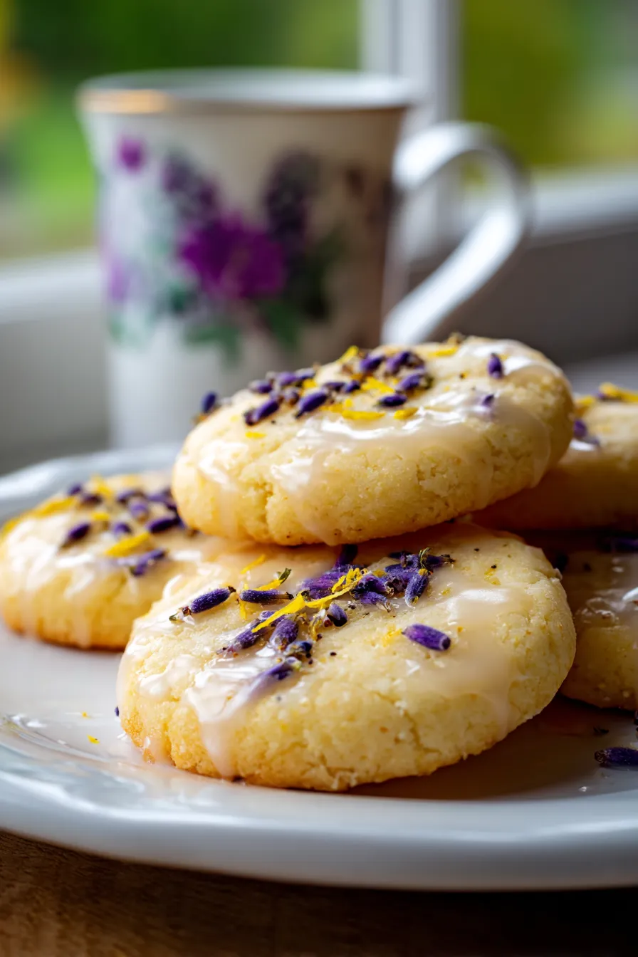 Lemon Lavender Cookies arrangement bright