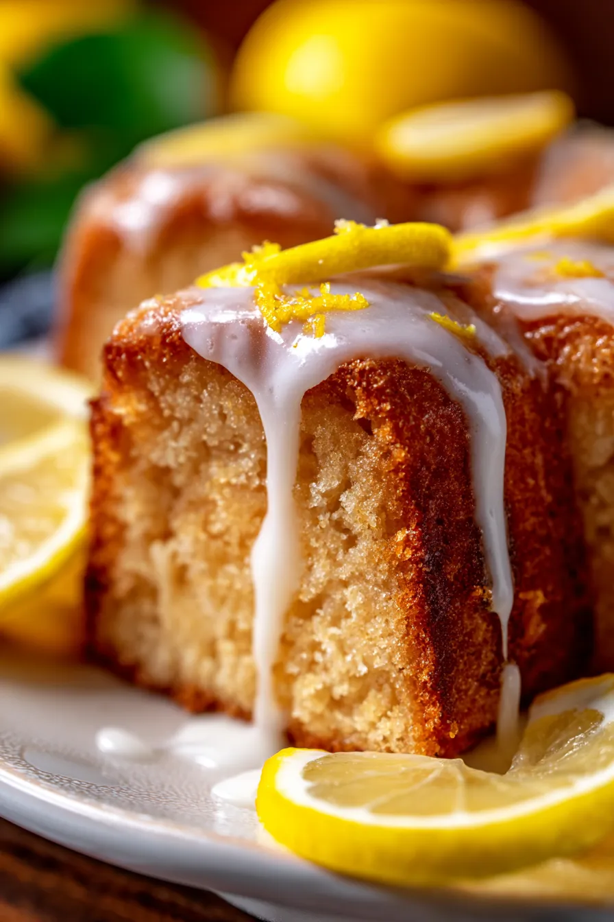 Lemon Pound Cake-fullcake-overhead-lemons