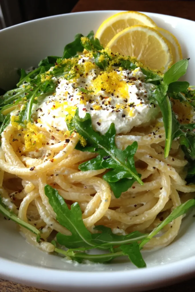 Easy Lemon Ricotta Pasta with Arugula: Fresh & Fast • Olive & Mango