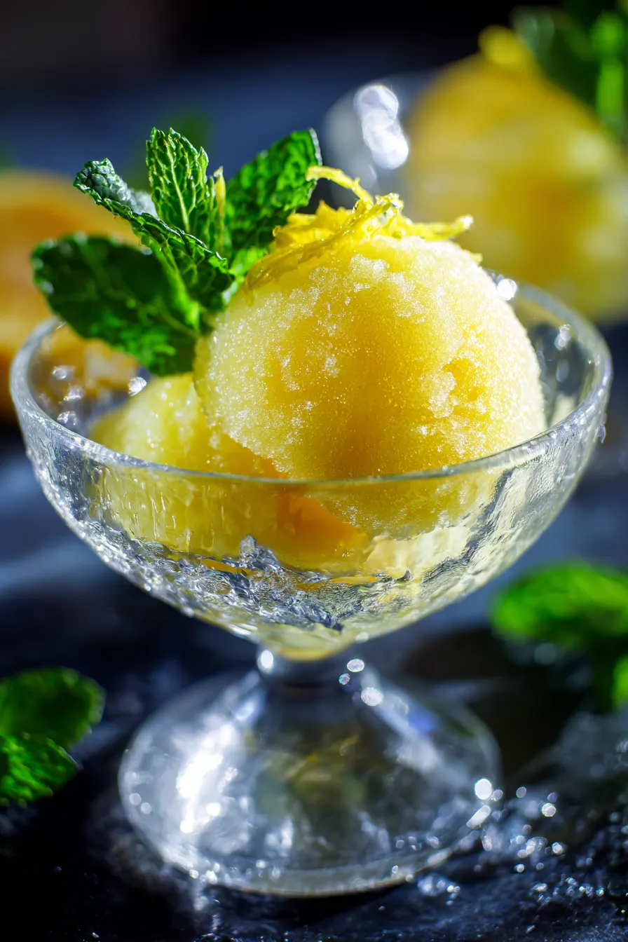 lemon sorbet-ingredients-overhead