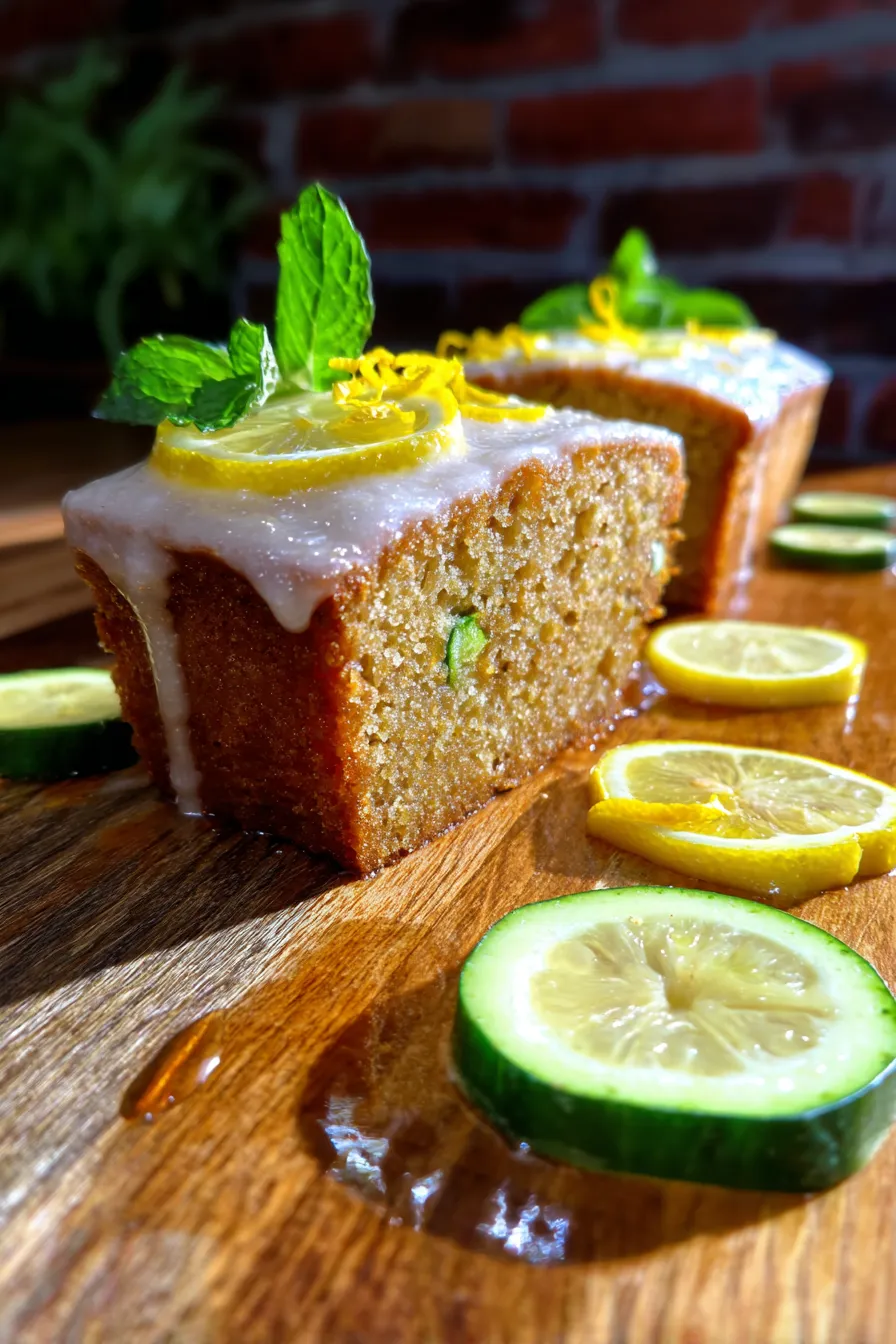loaf of lemon zucchini bread