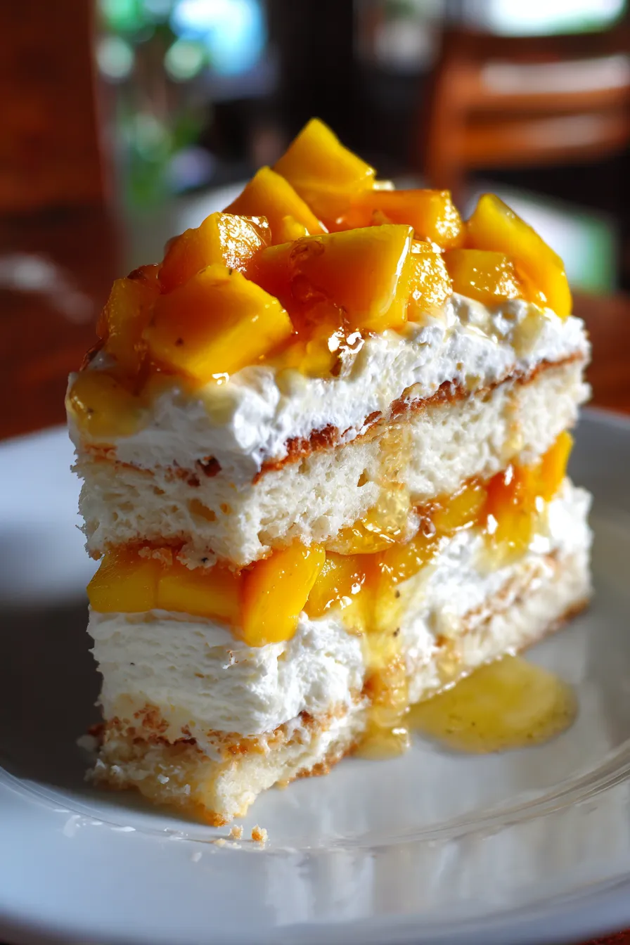 Mango Tres Leches - The Epicurean Mouse-tropical-dessert