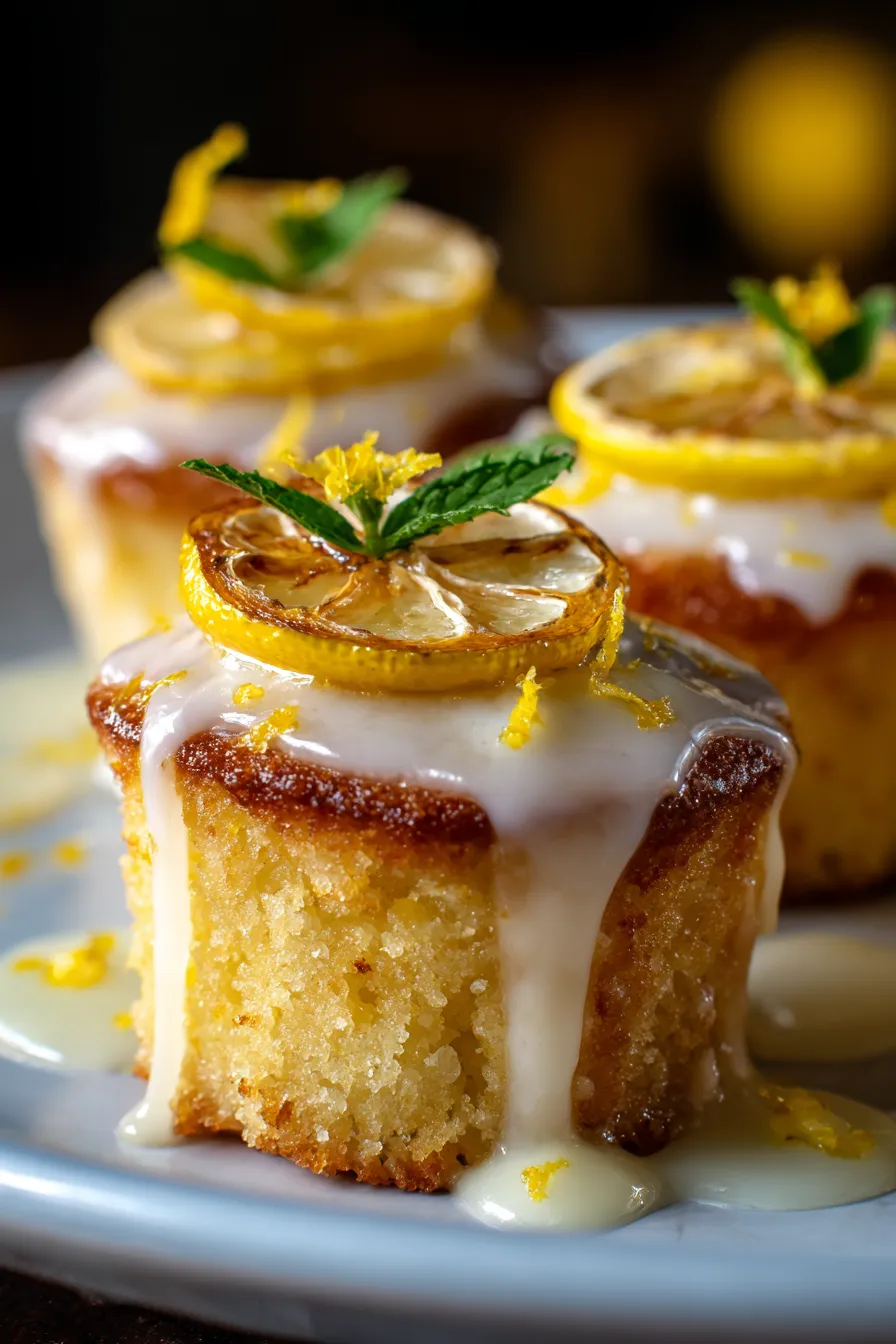 mini lemon drop cakes-ingredients-layout