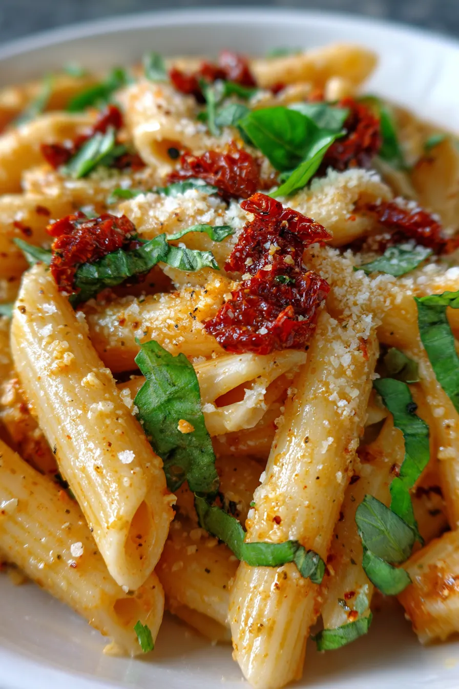 One-Pan Pasta-garnished-freshbasil
