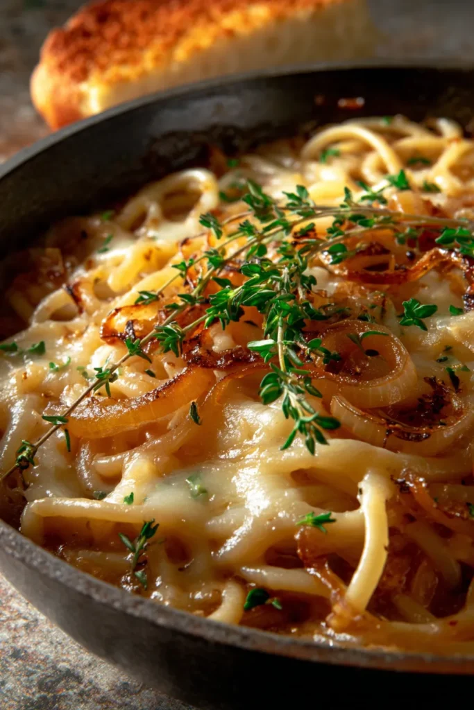 Cozy One Pot French Onion Pasta: Easy Weeknight Comfort