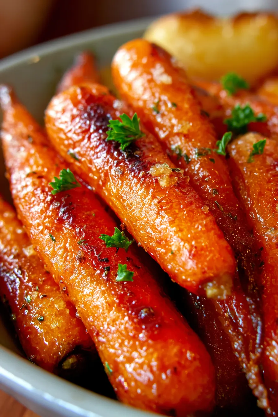Oven Roasted Honey Garlic Butter Carrots-ingredients-mise-en-place
