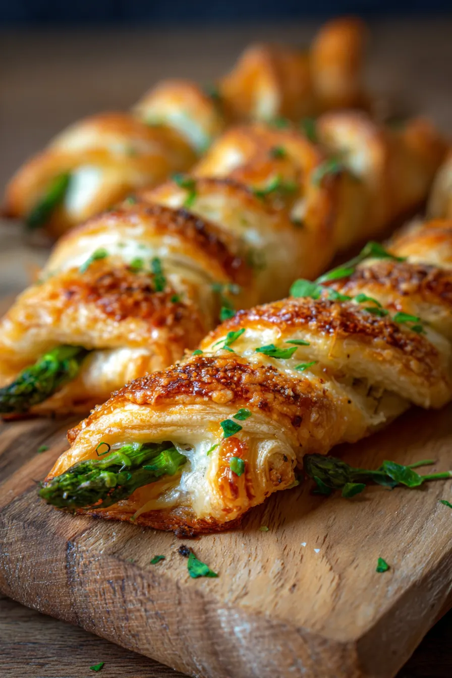 Flaky Parmesan Asparagus Pastry Twists – Easy Appetizer