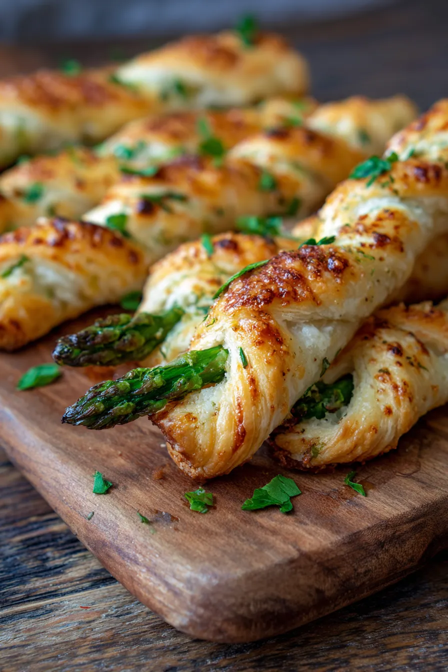 Parmesan Asparagus Pastry Twists-ingredients-overhead