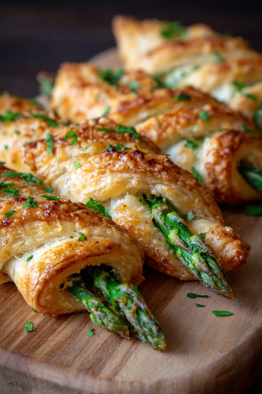 Parmesan Asparagus Pastry Twists-serving-platter
