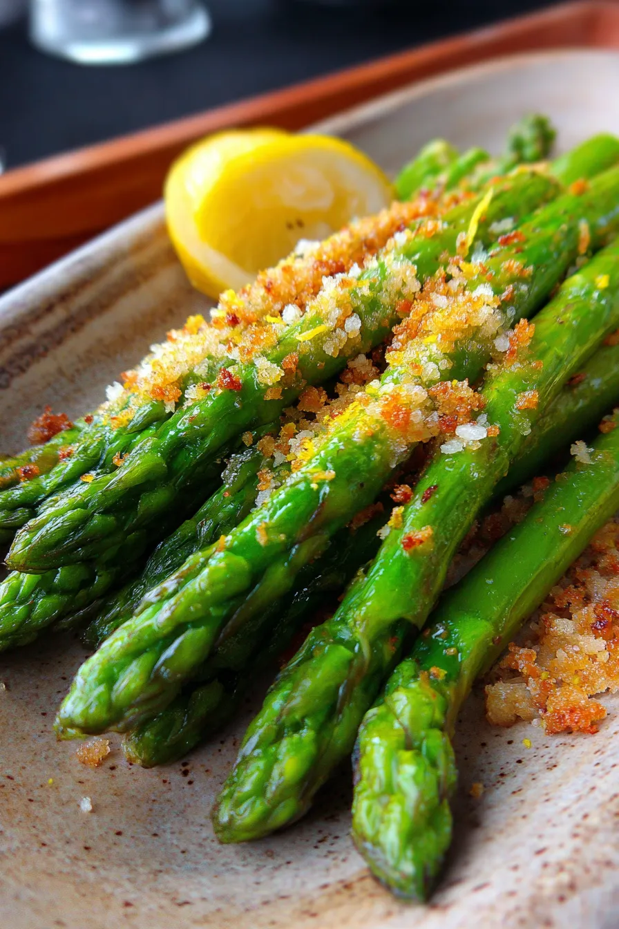 Parmesan Crusted Roasted Asparagus – Crispy Holiday Side Dish-ingredients-closeup
