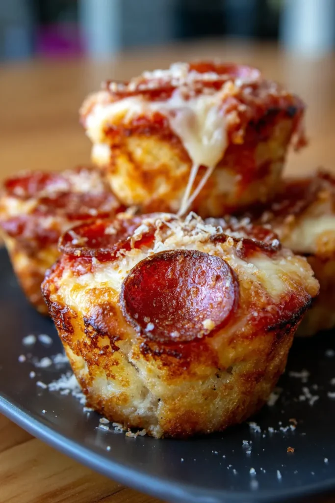 Easy Cheesy PIZZA CUPCAKES🍕: Quick & Fun Family Recipe
