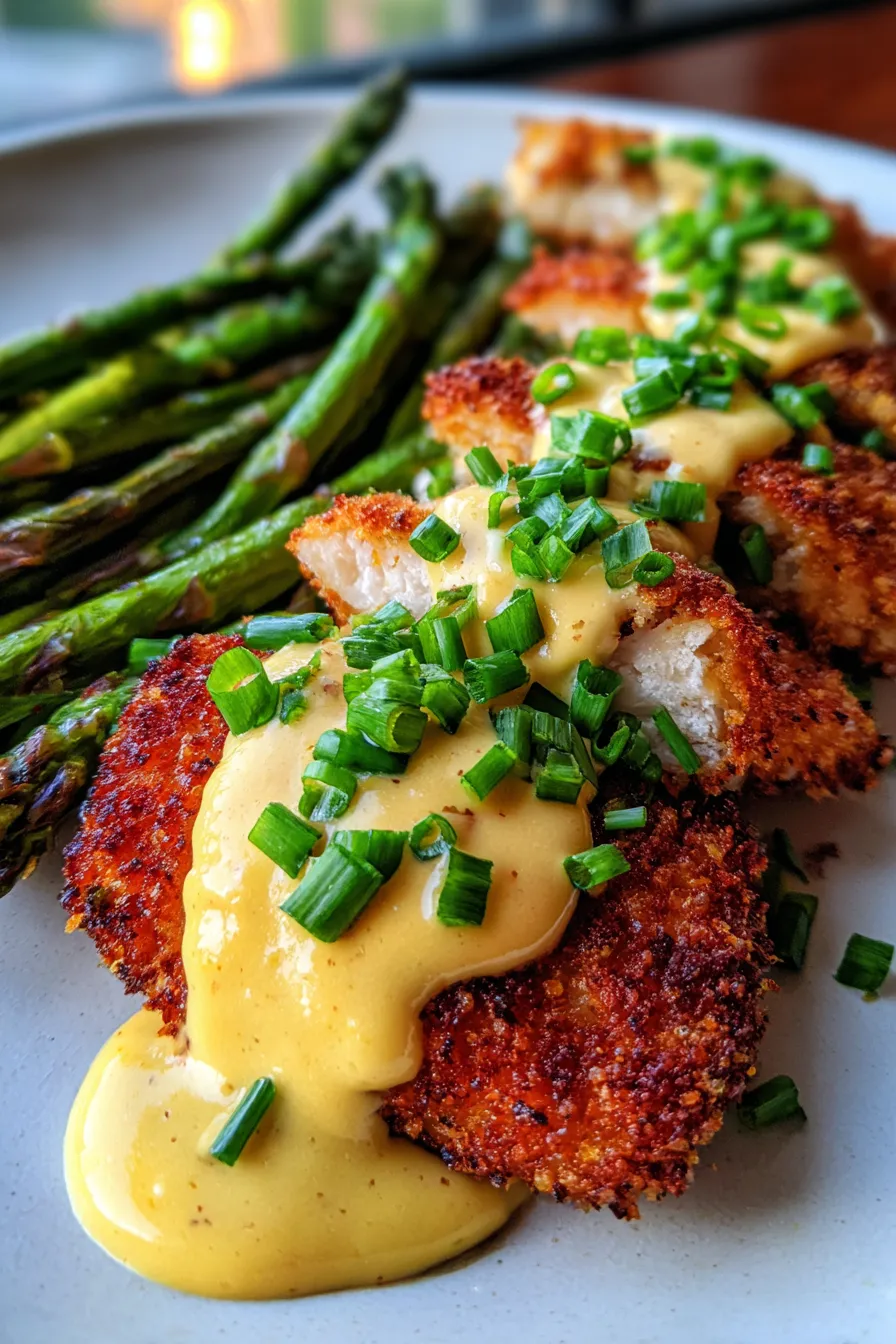 Crispy Pretzel Chicken with Irresistible Mustard Cheddar Sauce