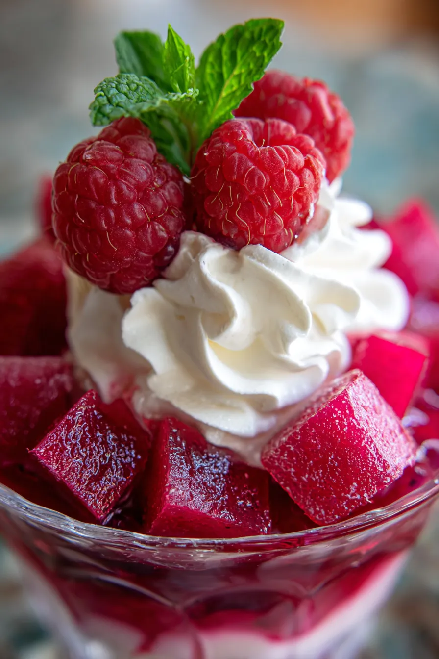 RaspberryRhubarbJelloWhips-fresh-berries