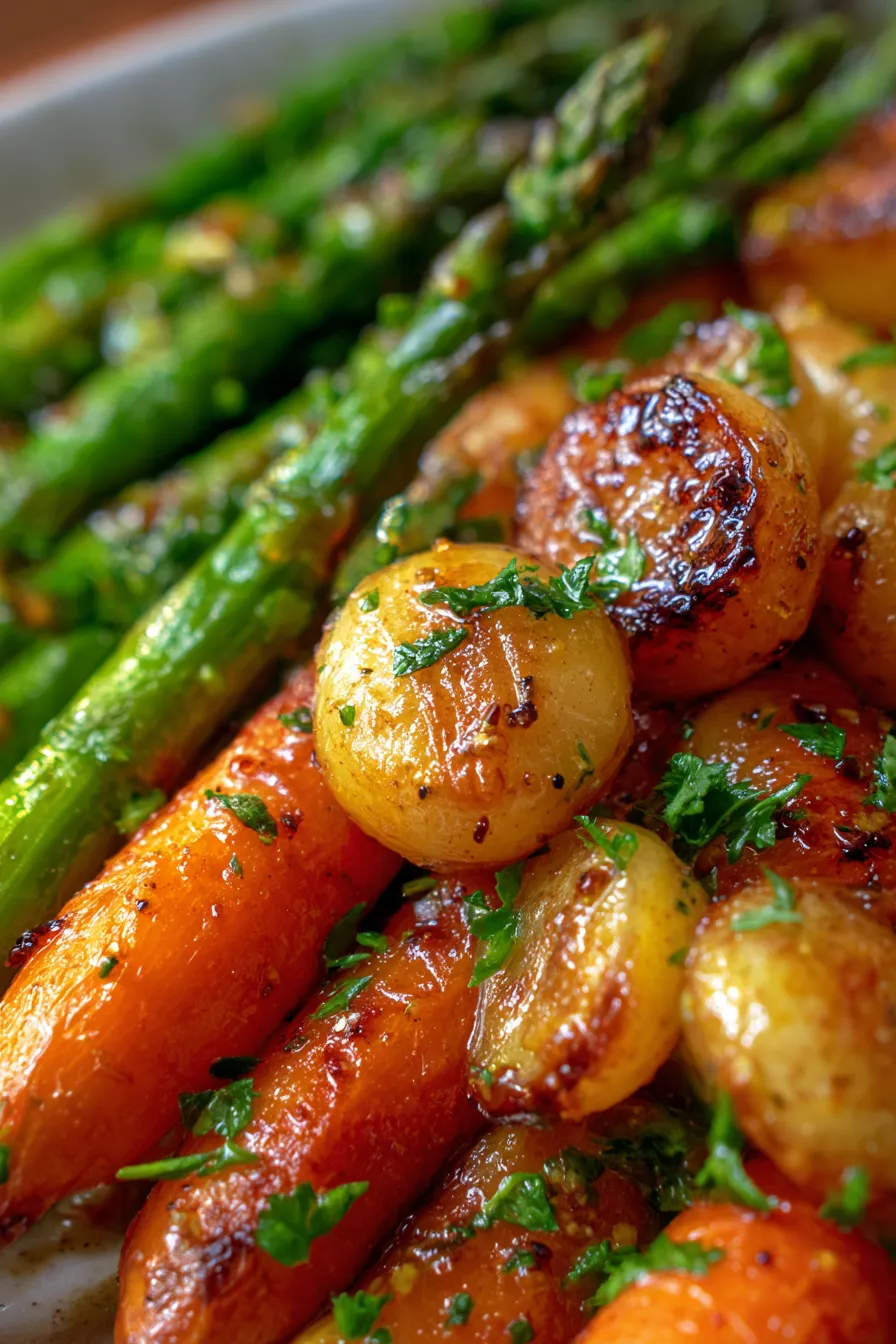 Roasted Asparagus and Carrots Recipes for Healthy Sides - havenofrecipes-closeup-texture