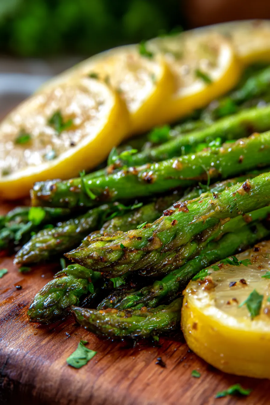 roasted asparagus with lemon