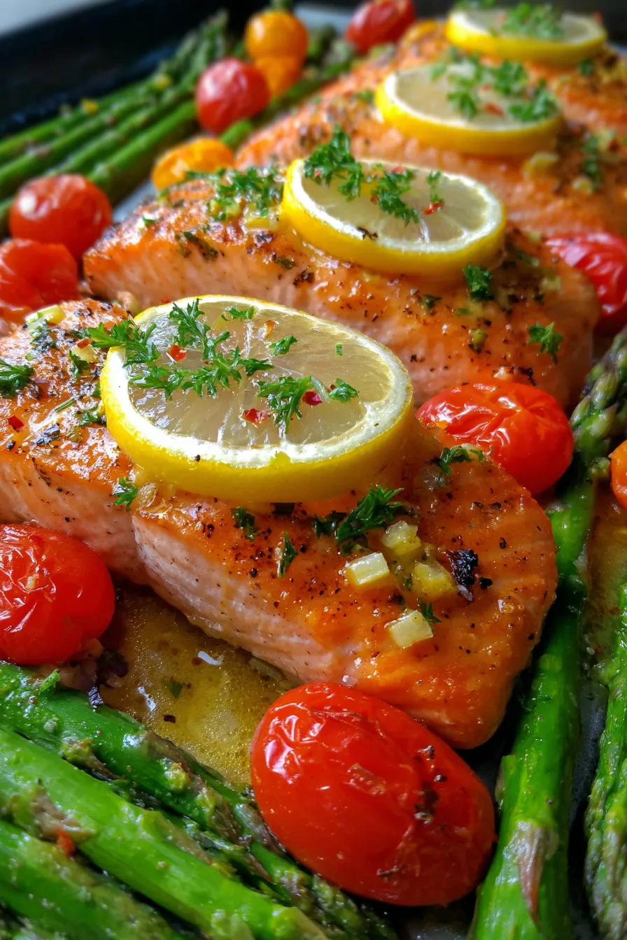 Sheet Pan Lemon Garlic Butter Salmon-ingredients-fresh