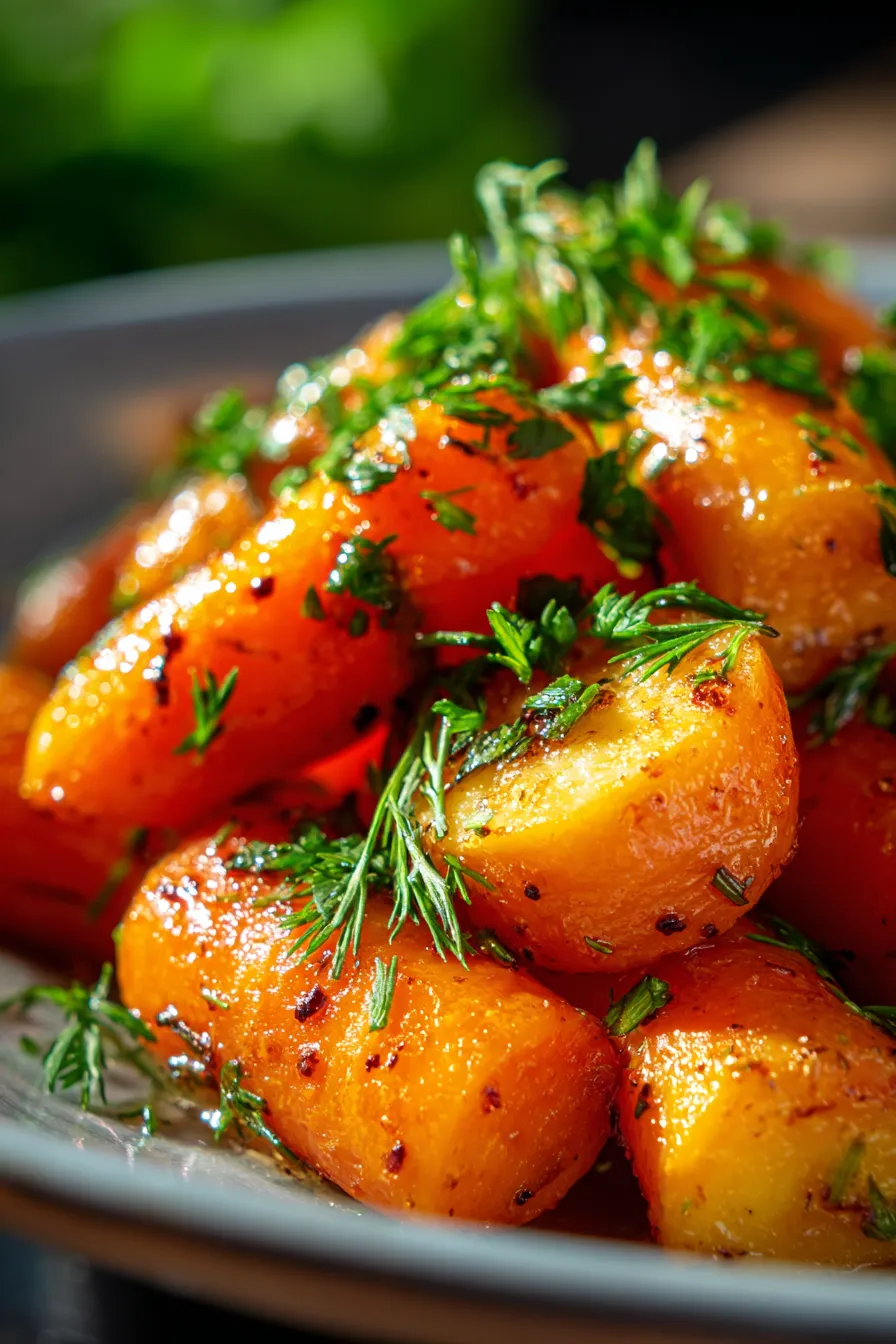 Slow Cooker Baby Carrots Recipe-texture-closeup