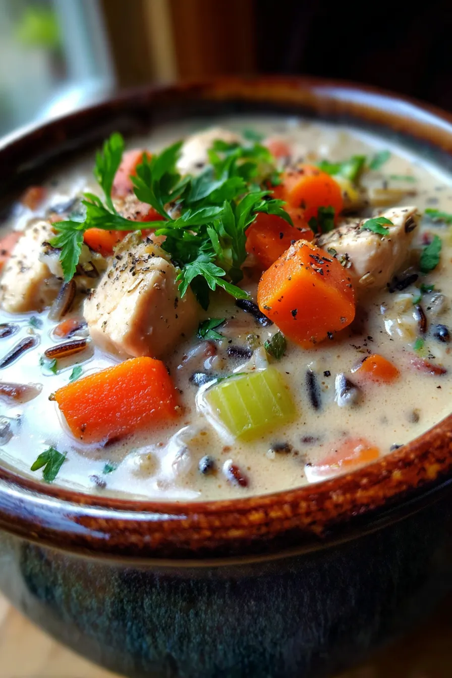 Slow Cooker Chicken and Wild Rice Soup - ingredients-prep