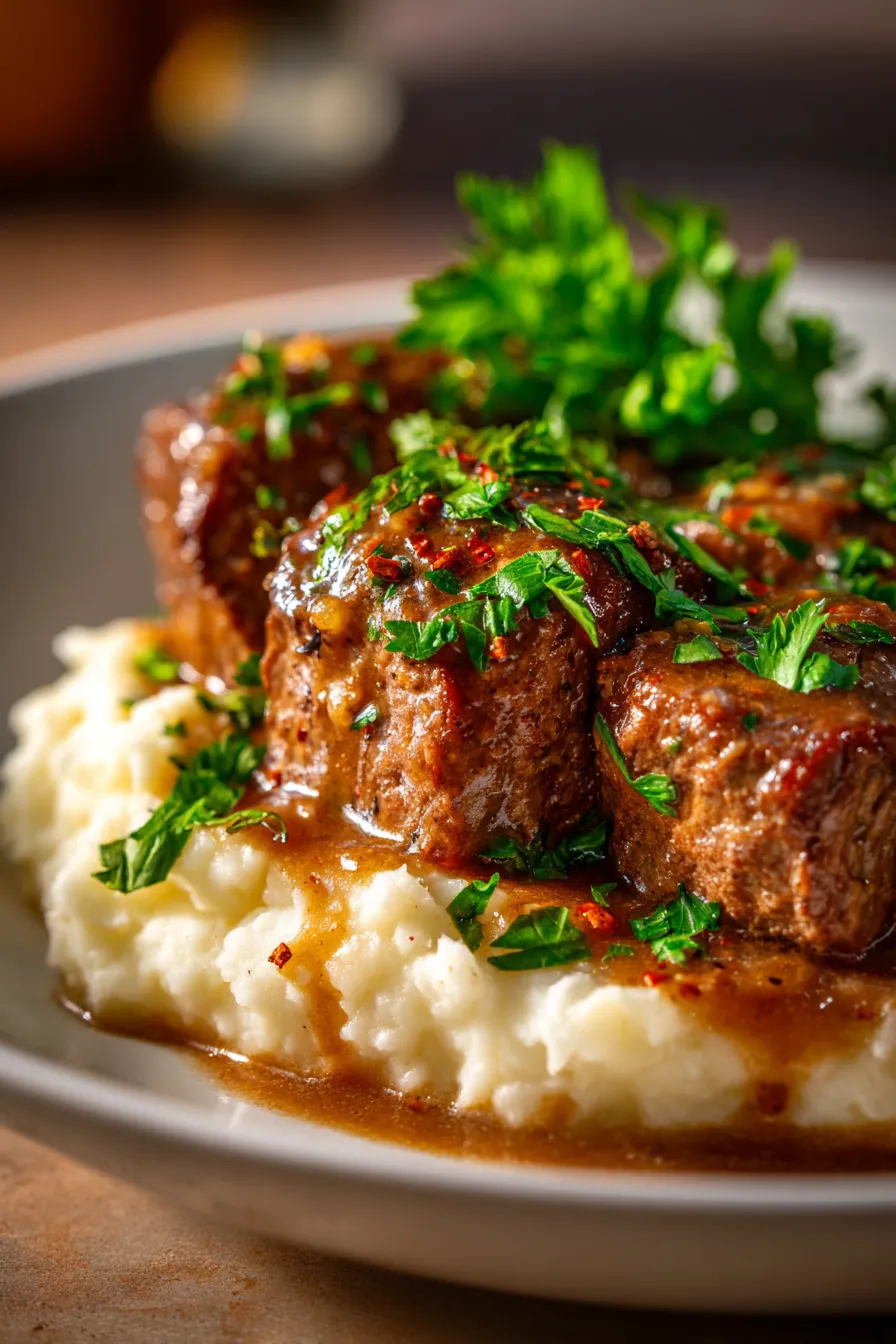 slow cooker cube steak with mashed potatoes