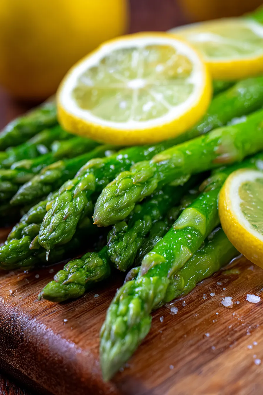 Stovetop Asparagus-lemon-garnish