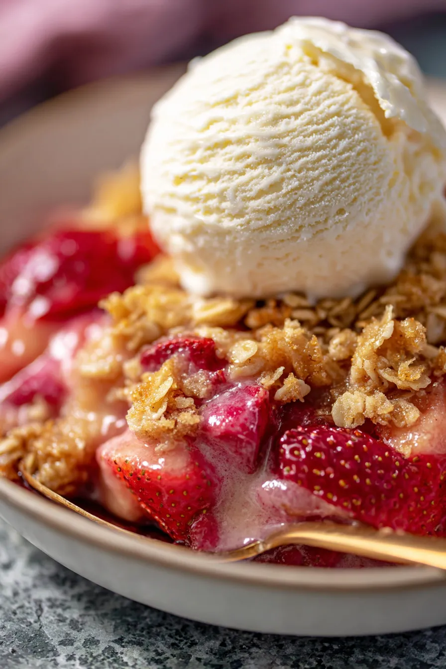 strawberry rhubarb crisp-ingredients-fresh