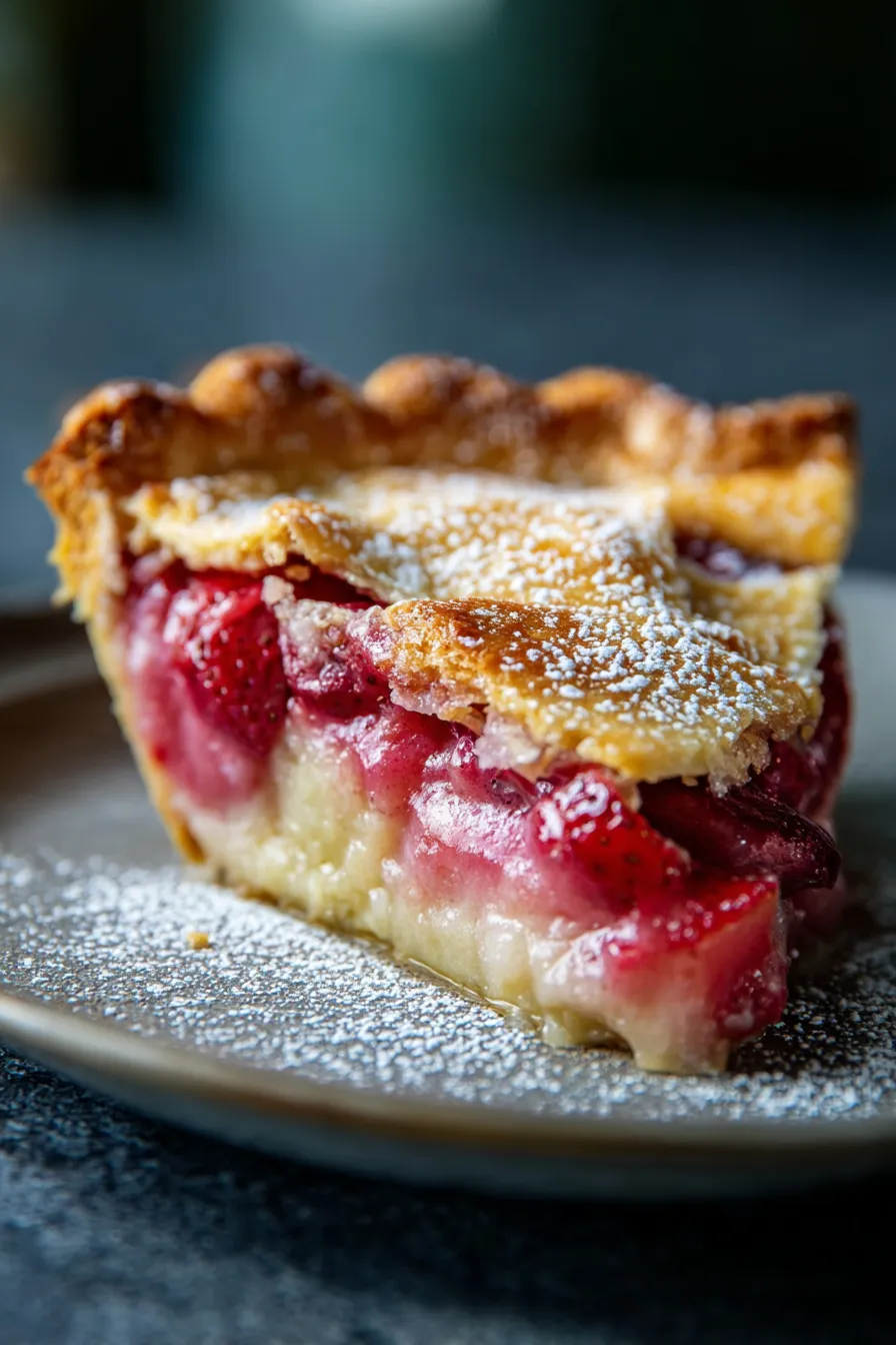 Strawberry Rhubarb Custard Pie Recipe-ingredients-close-up