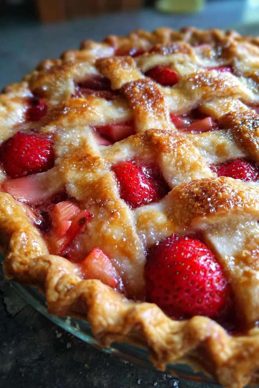 Strawberry Rhubarb Pie-slice-texture-filling