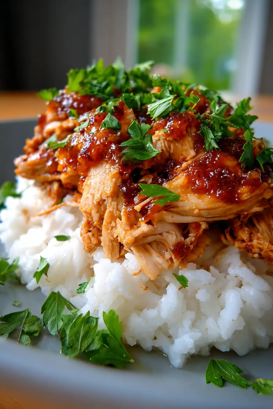 Sweet Baby Ray's Crockpot Chicken-saucy-texture-close-up