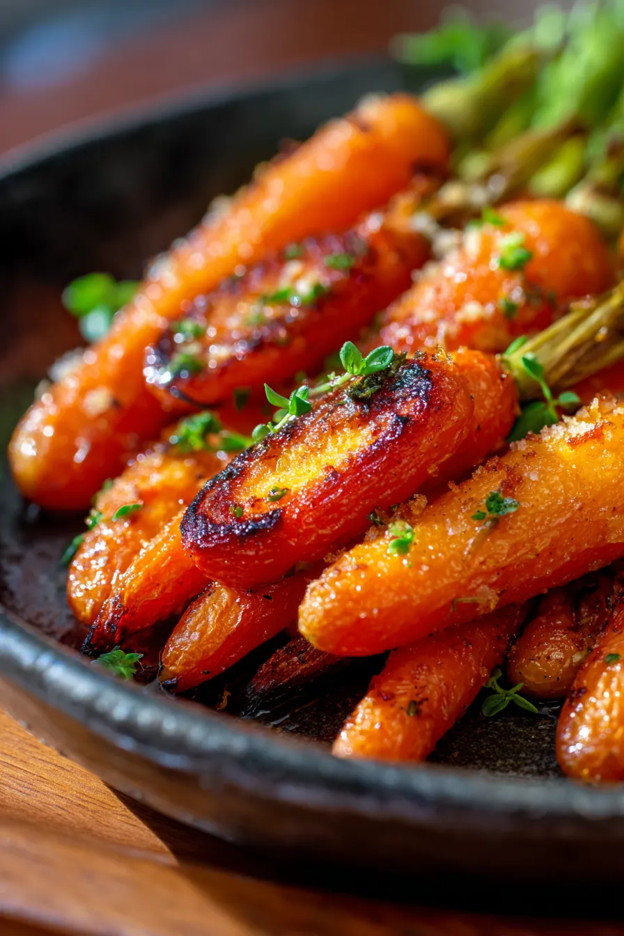 Tasty Parmesan Carrots! 🥕-parmesan-crust-detail-bokeh