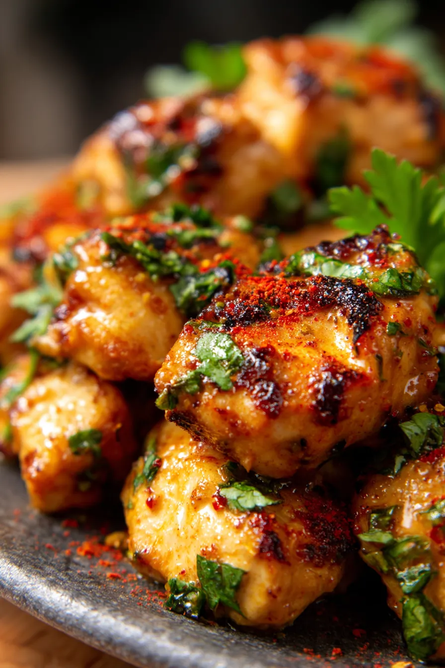 Yogurt Marinated Chicken-serve-overhead