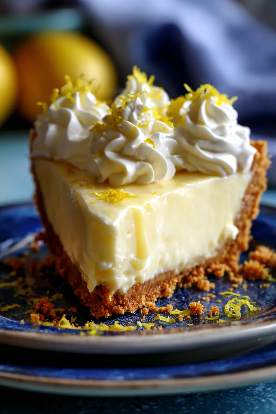 Zesty Lemon Pie creamy texture closeup
