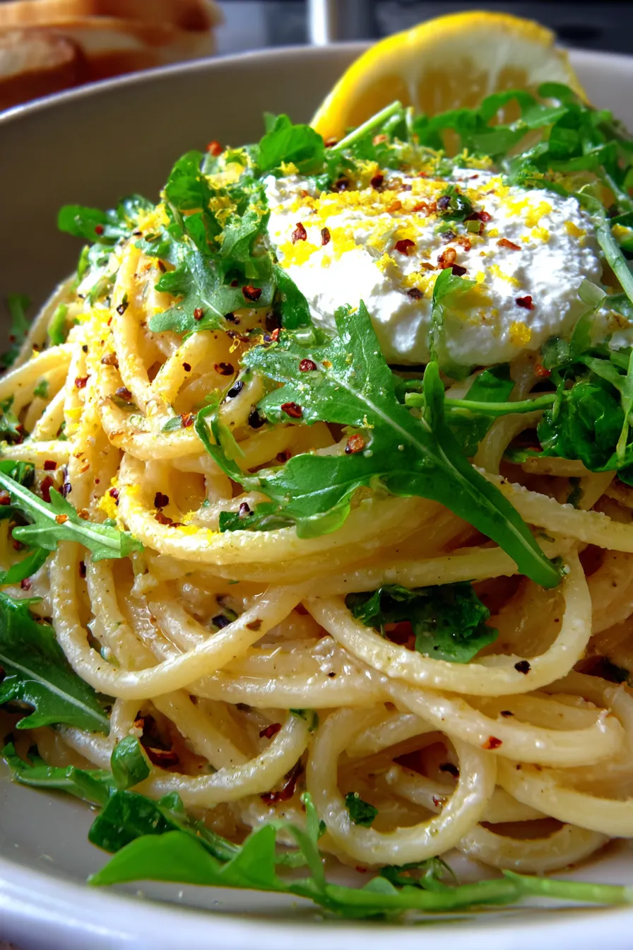 zesty ricotta pasta dish