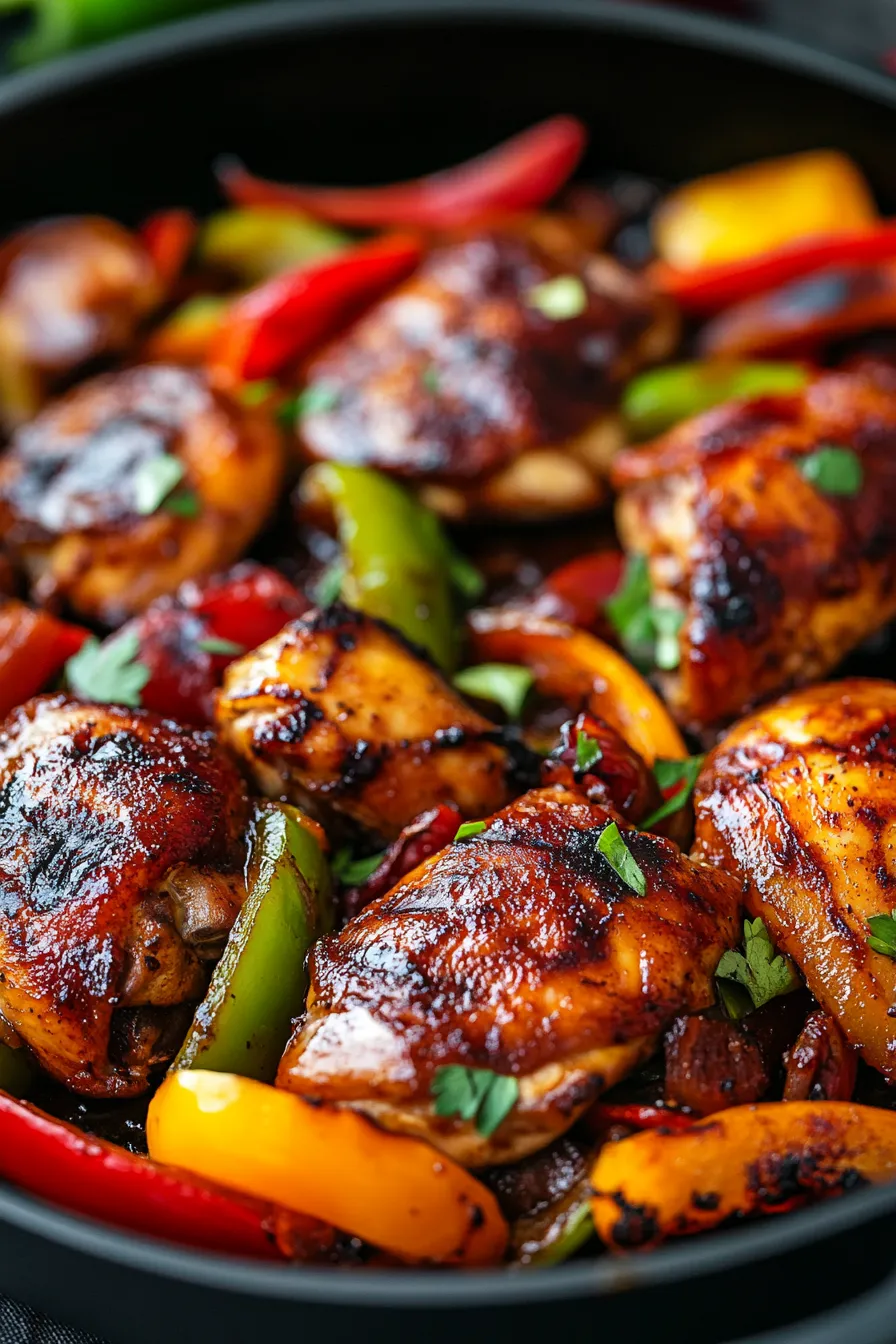 BBQ Chicken Skillet | Quick Weeknight Dinner-ingredients-overhead