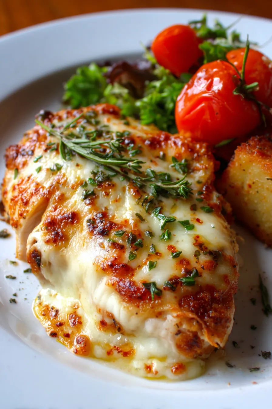 Cheesy Baked Chicken Breast | Easy Oven Dinner-texture-closeup