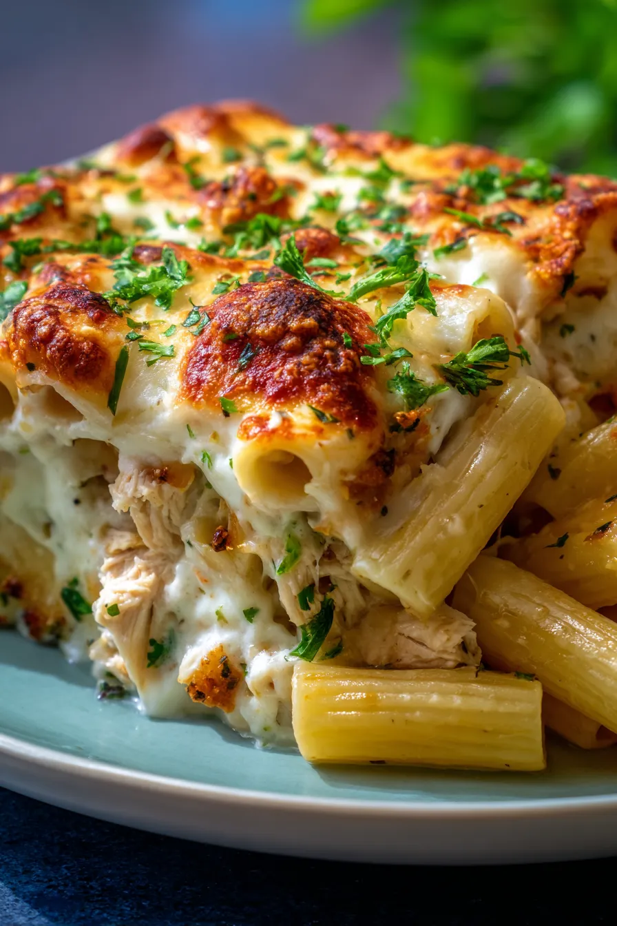 Creamy Chicken Alfredo Bake: Easy & Delicious Dinner