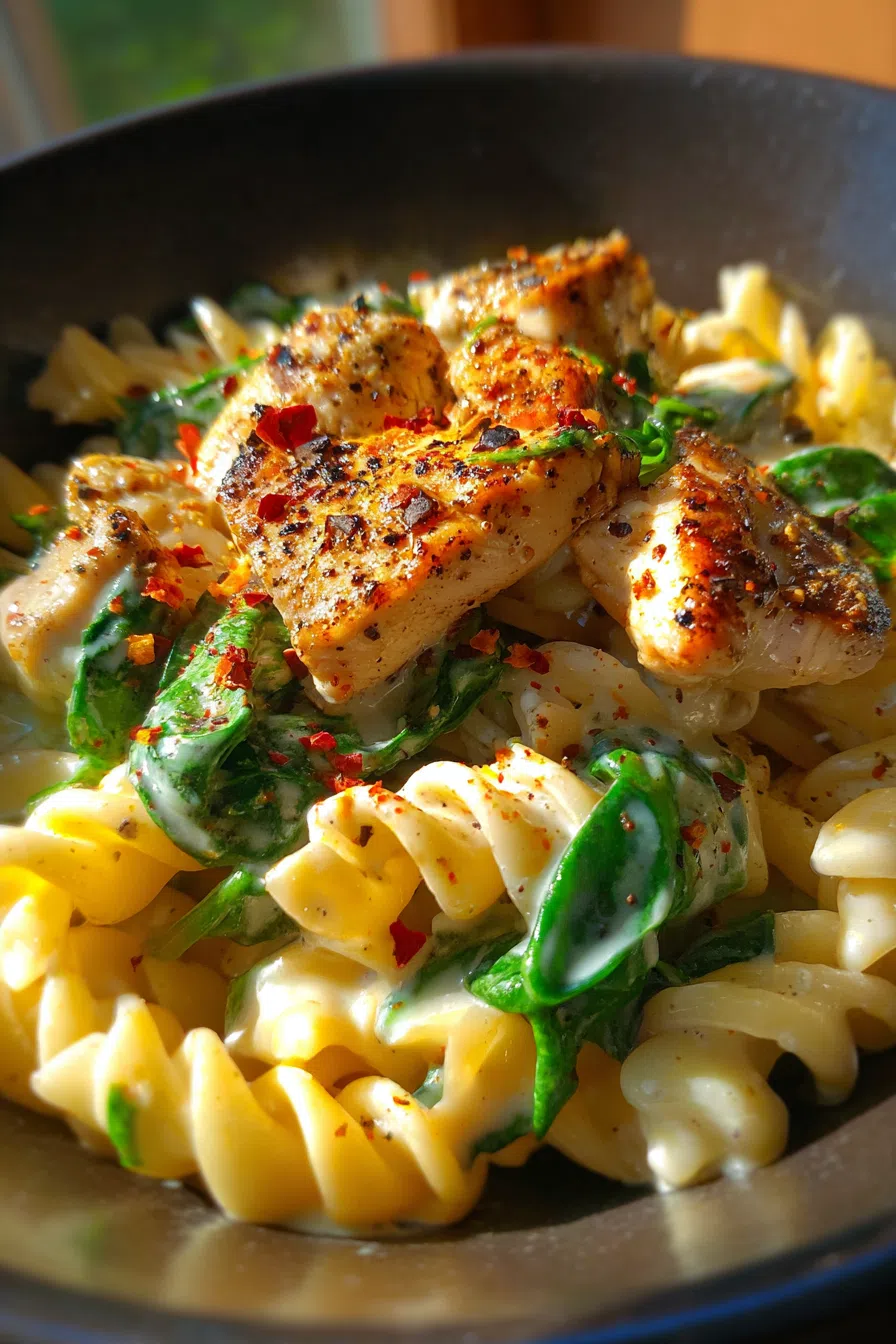 Chicken and Spinach Pasta