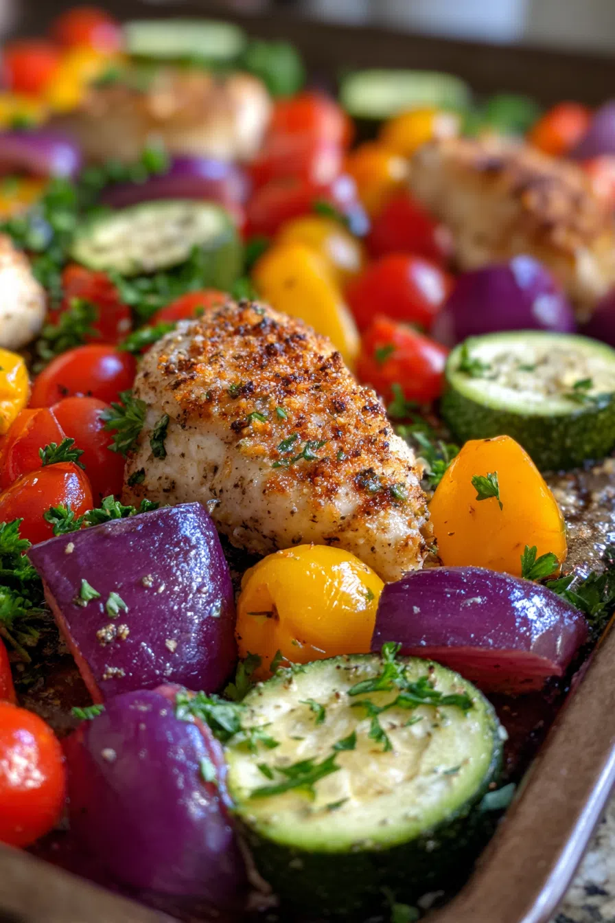 Chicken and Veggie Sheet Pan | Healthy Dinner Idea