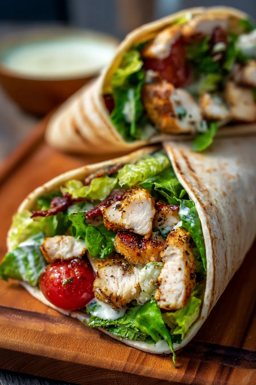 Chicken Caesar Wraps