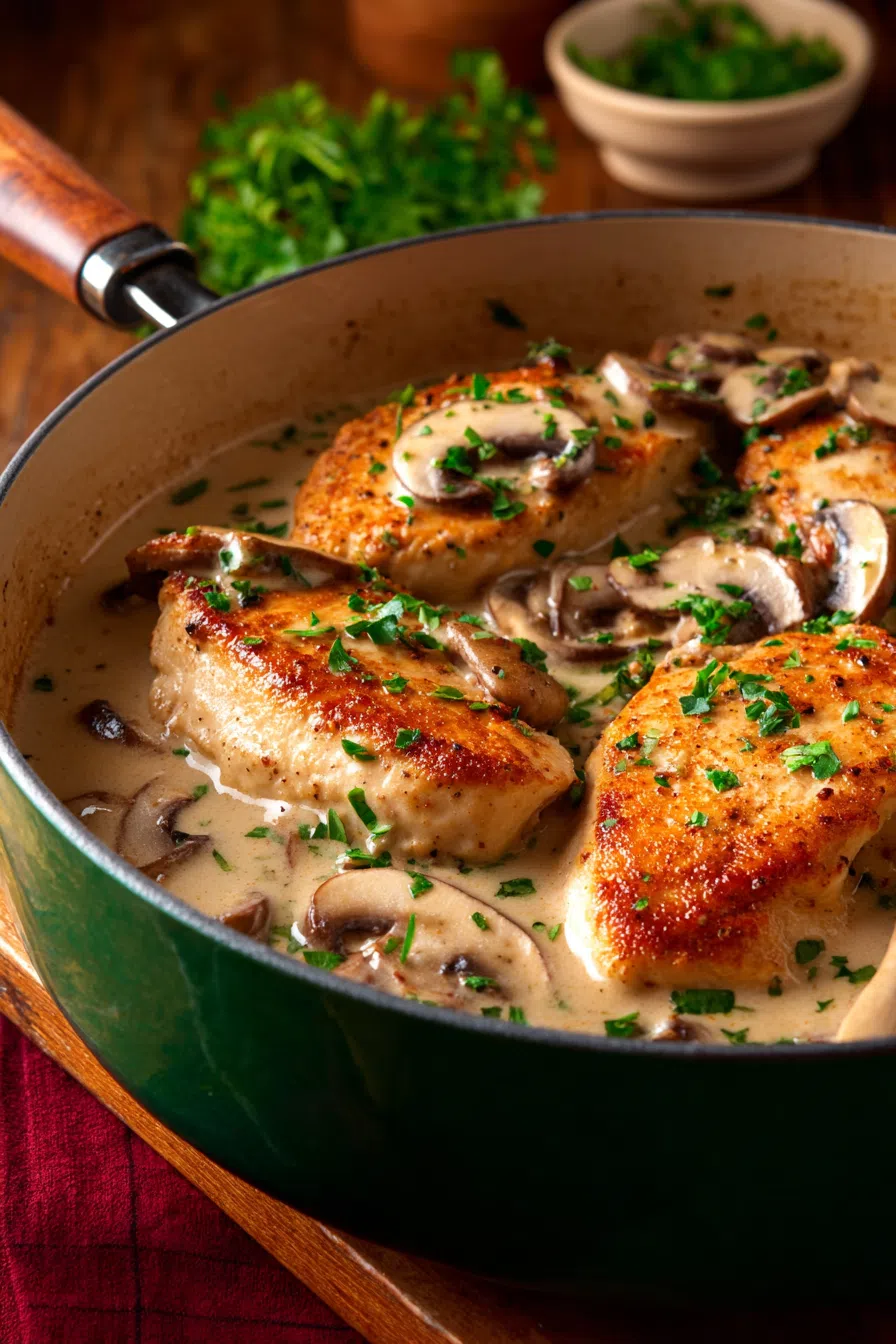 Creamy Garlic Chicken | One Pan Dinner Recipe