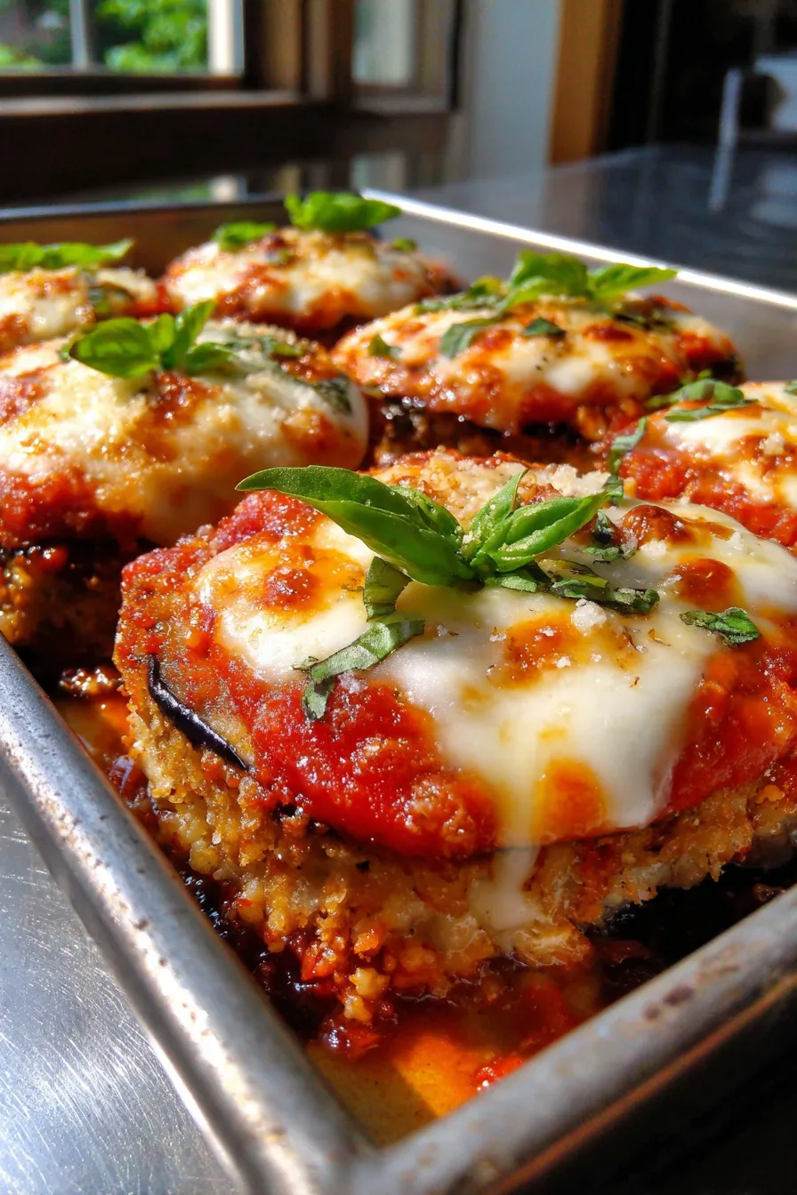 Crispy Baked Eggplant Parmesan | Easy Italian Comfort Dinner